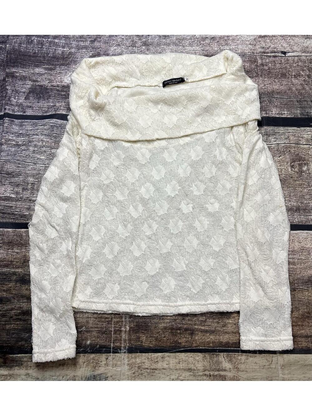 James Lakeland Sweater Womens XS Cotton Cowl Neck Italy